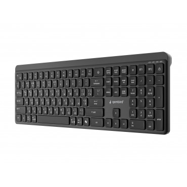Gembird KB-WPS-03-CYRL Dual-mode pro-business slim wireless keyboard, 2.4G+BT, Cyrillic layout | Gembird