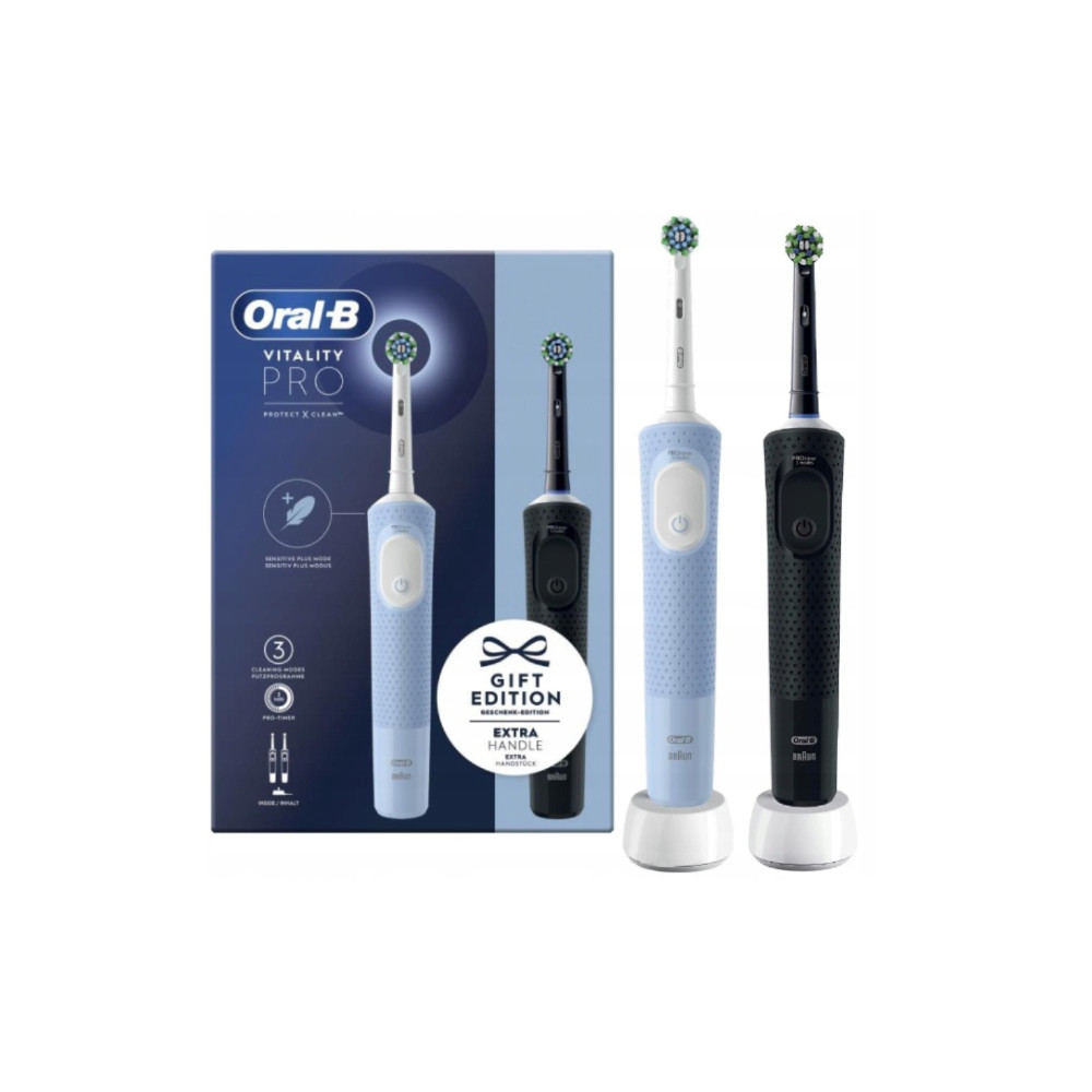 Oral-B Electric Toothbrushes | Vitality Pro Duo | Rechargeable | For adults | Number of brush heads included 2 | Number of teeth
