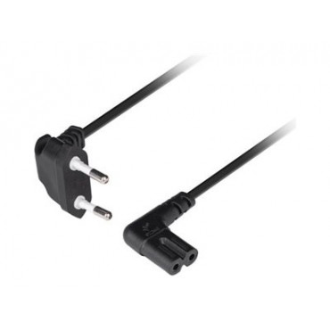 Lanberg CEE 7/16 to EC 320 C7 Euro (radio) power cord 1.8m angled VDE | CA-C7CA-12CC-0018-BK