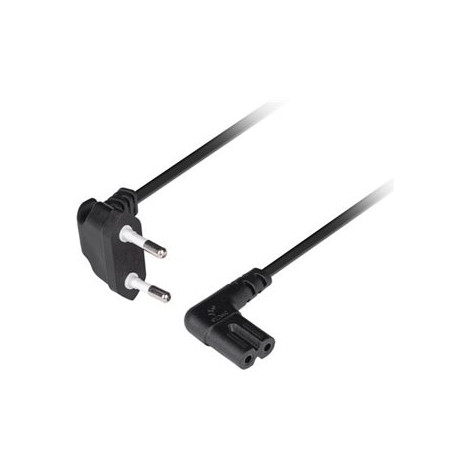 Lanberg CEE 7/16 to EC 320 C7 Euro (radio) power cord 1.8m angled VDE | CA-C7CA-12CC-0018-BK