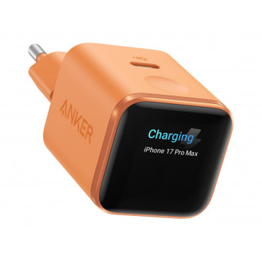 Anker Nano Charger 45W, Smart Display, Orange | 24 pin USB-C