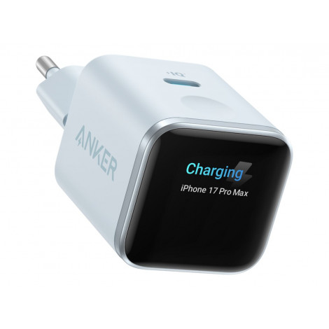 Anker Nano Charger 45W, Smart Display, Blue | Anker