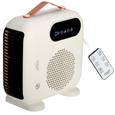 Adler LED Fan Heater with Remote Control | AD 7756 | Fan heater | 2000 W | Beige | IPX0
