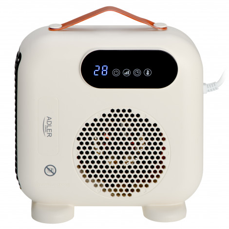 Adler LED Fan Heater with Remote Control | AD 7756 | Fan heater | 2000 W | Beige | IPX0
