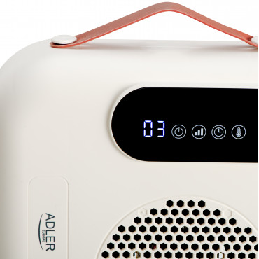 Adler LED Fan Heater with Remote Control | AD 7756 | Fan heater | 2000 W | Beige | IPX0