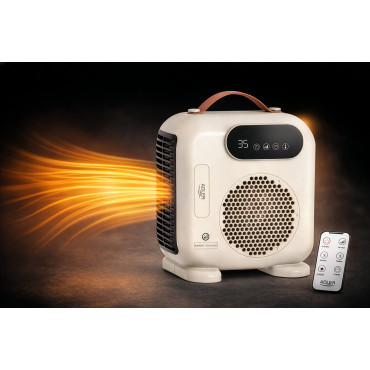 Adler LED Fan Heater with Remote Control | AD 7756 | Fan heater | 2000 W | Beige | IPX0
