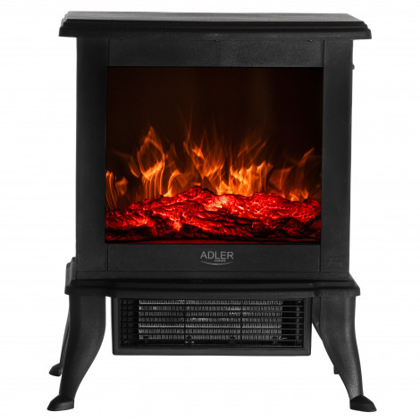Adler Electric Fireplace | AD 7754 | Ceramic | 1800 W | Number of power levels 2 | Black