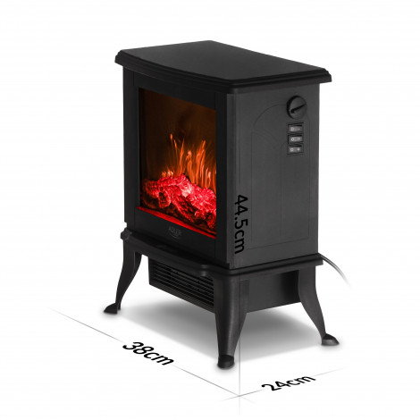 Adler Electric Fireplace | AD 7754 | Ceramic | 1800 W | Number of power levels 2 | Black