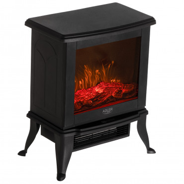Adler Electric Fireplace | AD 7754 | Ceramic | 1800 W | Number of power levels 2 | Black