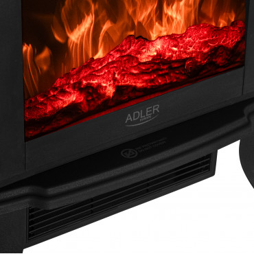Adler Electric Fireplace | AD 7754 | Ceramic | 1800 W | Number of power levels 2 | Black