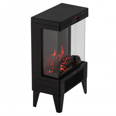 Adler LED electric fireplace with remote control | AD 7755 | Ceramic Heater | 2000 W | Number of power levels 2 | Black