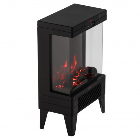 Adler LED electric fireplace with remote control | AD 7755 | Ceramic Heater | 2000 W | Number of power levels 2 | Black