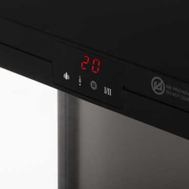 Adler LED electric fireplace with remote control | AD 7755 | Ceramic Heater | 2000 W | Number of power levels 2 | Black