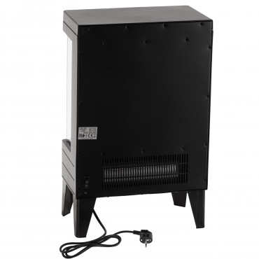 Adler LED electric fireplace with remote control | AD 7755 | Ceramic Heater | 2000 W | Number of power levels 2 | Black