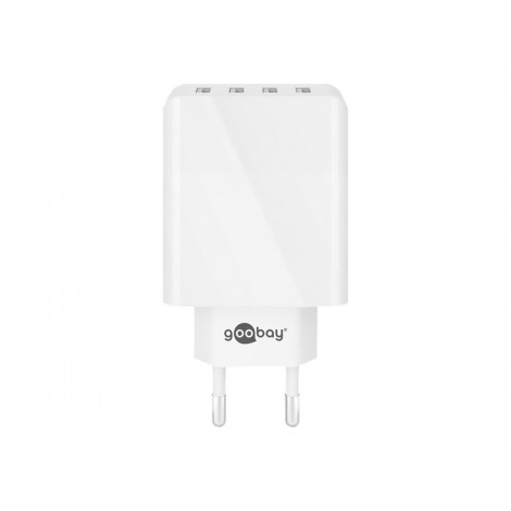 Goobay 44962 30 W USB-A Multiport Charger, White