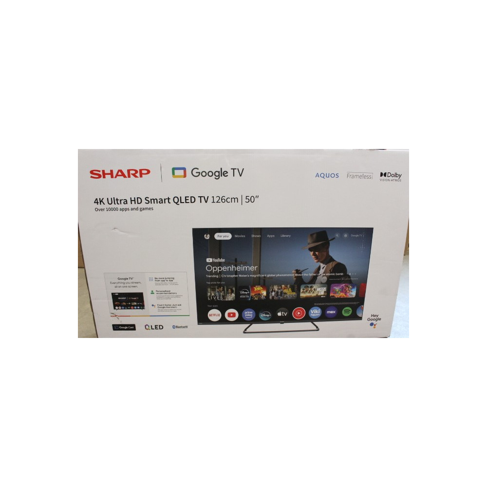 SALE OUT. Sharp 50HP6265E 50" (126cm) QLED 4K Ultra HD Google TV, Dolby Vision, Dolby Atmos, Central Stand | Sharp 50HP6265E | 5