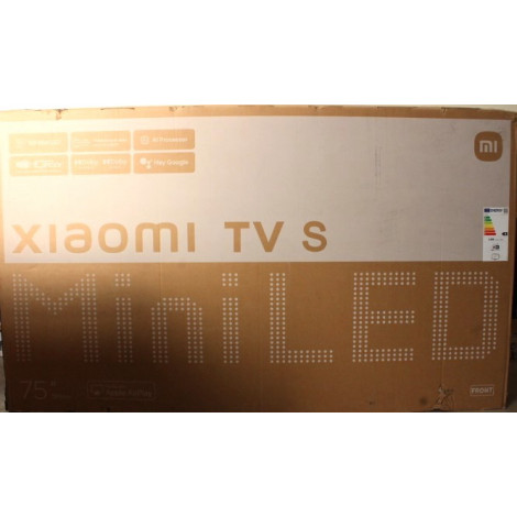 SALE OUT. Xiaomi TV S Mini 2025 75" (3840 x 2160) | Xiaomi TV | S Mini LED 2025 | 75 | Smart TV | Google TV | UHD | Black | DAMA