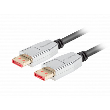 Lanberg DisplayPort M/M Cable 20 PIN V1.4 8K 60HZ | CA-DPDP-20CU-0018-BK | DisplayPort to DisplayPort | 1.8 m