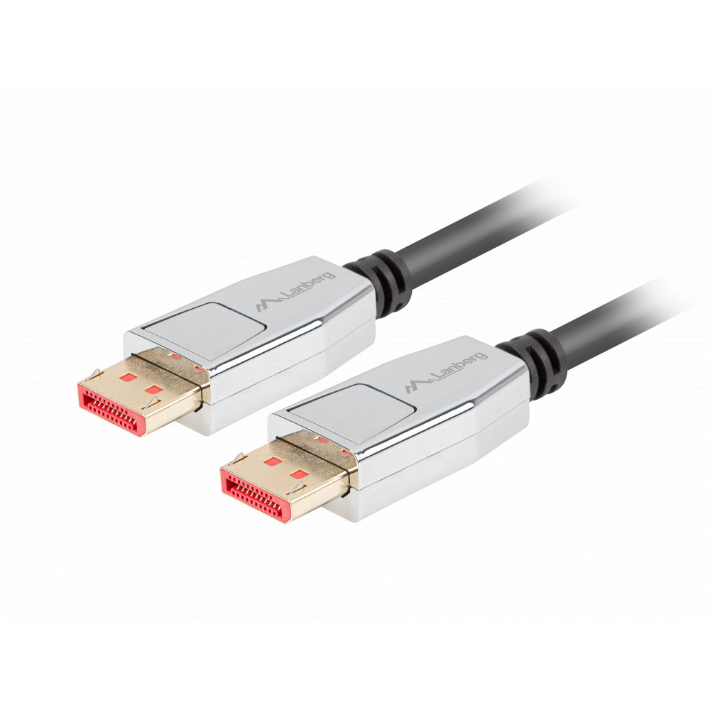 Lanberg DisplayPort M/M Cable 20 PIN V1.4 8K 60HZ | CA-DPDP-20CU-0018-BK | DisplayPort to DisplayPort | 1.8 m