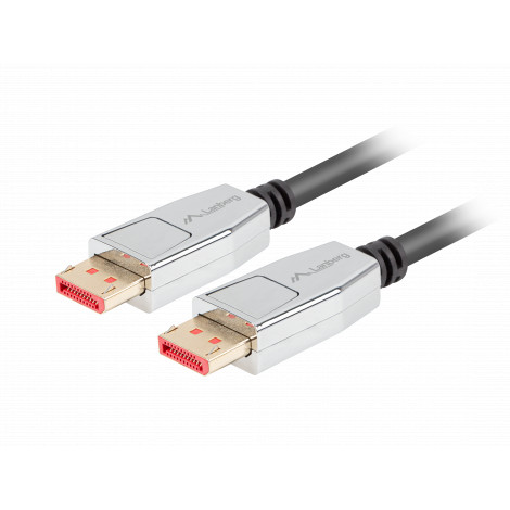Lanberg DisplayPort M/M Cable 20 PIN V1.4 8K 60HZ | CA-DPDP-20CU-0018-BK | DisplayPort to DisplayPort | 1.8 m