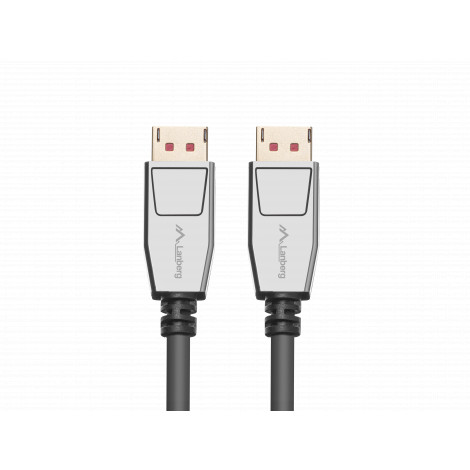 Lanberg DisplayPort M/M Cable 20 PIN V1.4 8K 60HZ | CA-DPDP-20CU-0018-BK | DisplayPort to DisplayPort | 1.8 m