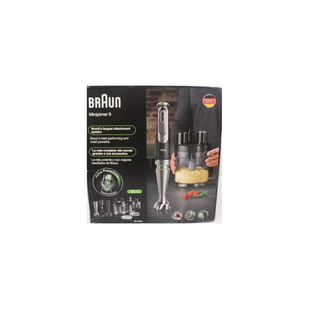 SALE OUT. | Braun | Hand Blender | MultiQuick 9 MQ9187XLI | Hand Blender | 1200 W | Black/Stainless Steel | DAMAGED PACKAGING, C