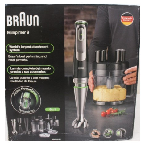 SALE OUT. | Braun | Hand Blender | MultiQuick 9 MQ9187XLI | Hand Blender | 1200 W | Black/Stainless Steel | DAMAGED PACKAGING, C