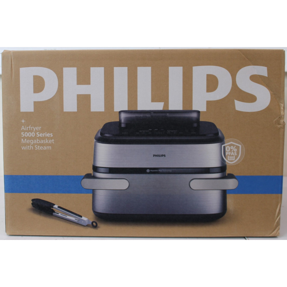 SALE OUT. Philips NA565/02 Airfryer with steam function, flexible Megabasket, 10 L, Silver/Black | Philips DAMAGED PACKAGING | 2