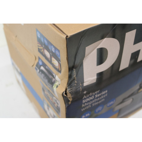 SALE OUT. Philips NA565/02 Airfryer with steam function, flexible Megabasket, 10 L, Silver/Black | Philips DAMAGED PACKAGING | 2