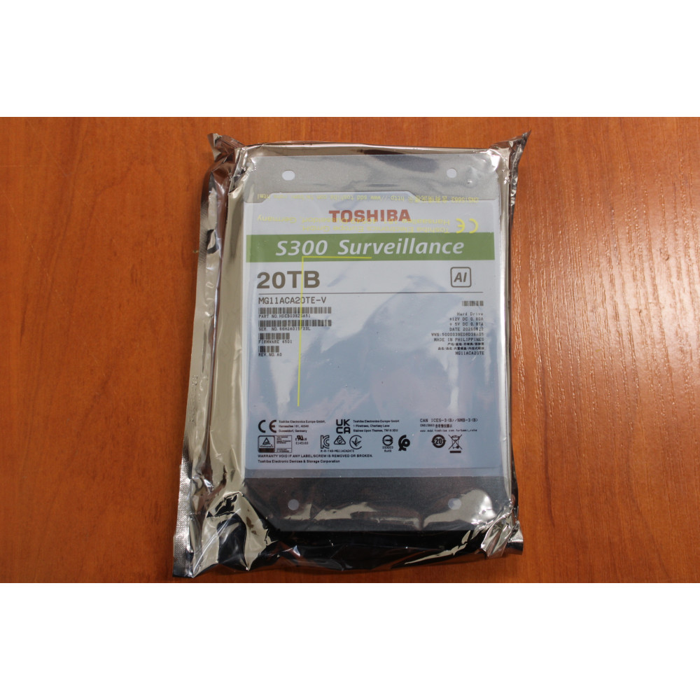 SALE OUT. | Toshiba Hard Drive BULK/OEM | S300 AI Surveillance | 7200 RPM | 20000 GB | REFURBISHED