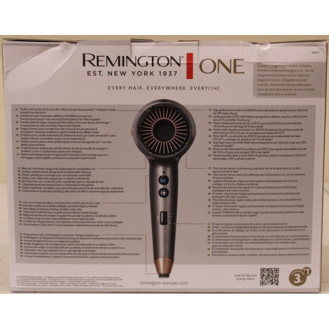 SALE OUT. Remington D6077 Hair dryer, 2000 W, Grey | Remington Hair dryer | D6077 | 2000 W | Number of temperature settings 3 | 