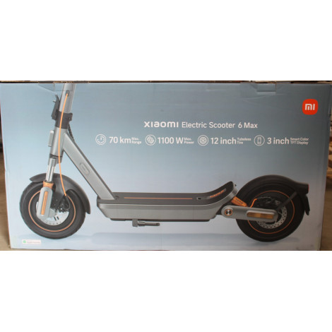 SALE OUT. Xiaomi Electric Scooter 6 Max GL | Xiaomi 24 month(s) | DAMAGED PACKAGING, PAINT AND BODY (NEAR SCREEN). MISSING INNER