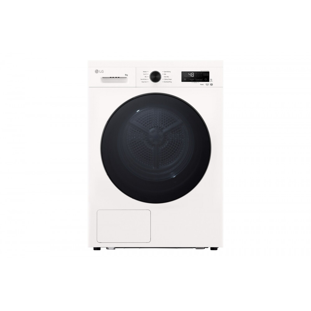 LG Dryer Machine | RHX1009NWB | Energy efficiency class C | Front loading | 9 kg | LED | Heat pump | Depth 66 cm | Wi-Fi | White