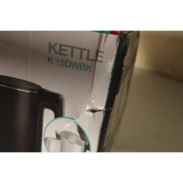SALE OUT. Gorenje K15DWBK Kettle, Electric, Capacity 1.5 L, Power 2200 W, Stainless Steel, Black | SALE OUT. Gorenje | Kettle | 
