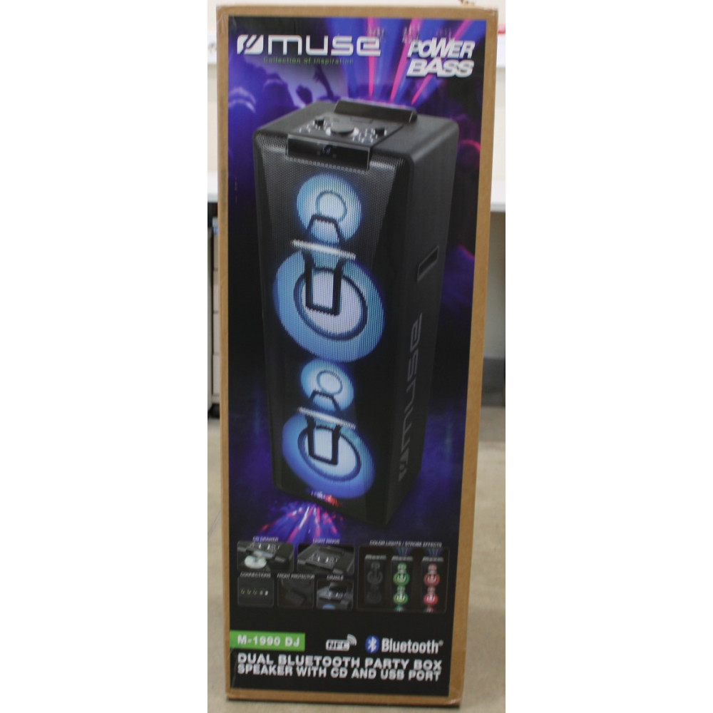 SALE OUT. Muse M-1990 DJ Party Box Double Bluetooth CD, DAMAGED PACKAGING | Muse | Party Box Double Bluetooth CD Speaker | M-199