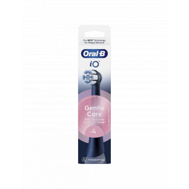 Oral-B | Replaceable toothbrush heads | iO GentleCare | Heads | For adults | Number of brush heads included 4 | Black