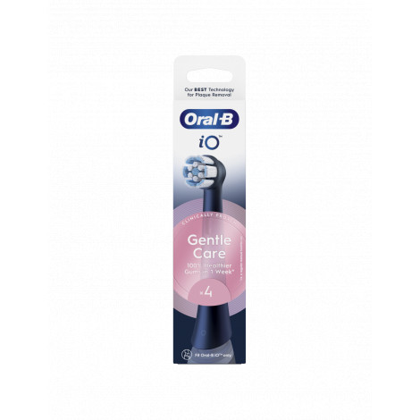 Oral-B | Replaceable toothbrush heads | iO GentleCare | Heads | For adults | Number of brush heads included 4 | Black