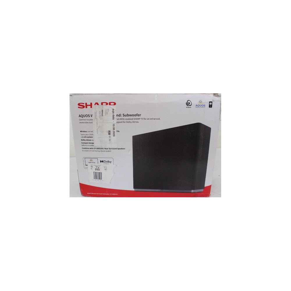 SALE OUT. Sharp AQUOS Wireless Surround Subwoofer | Sharp | AQUOS Surround Subwoofer | CP-AWS0101 | Wi-Fi | DAMAGED PACKAGING, U