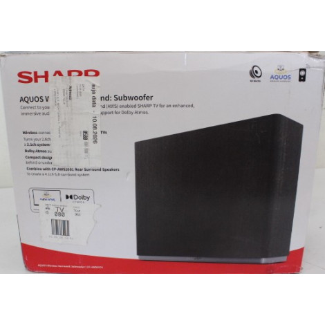SALE OUT. Sharp AQUOS Wireless Surround Subwoofer | Sharp | AQUOS Surround Subwoofer | CP-AWS0101 | Wi-Fi | DAMAGED PACKAGING, U
