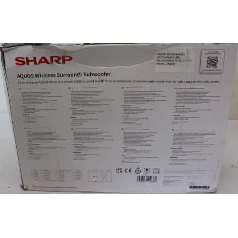 SALE OUT. Sharp AQUOS Wireless Surround Subwoofer | Sharp | AQUOS Surround Subwoofer | CP-AWS0101 | Wi-Fi | DAMAGED PACKAGING, U