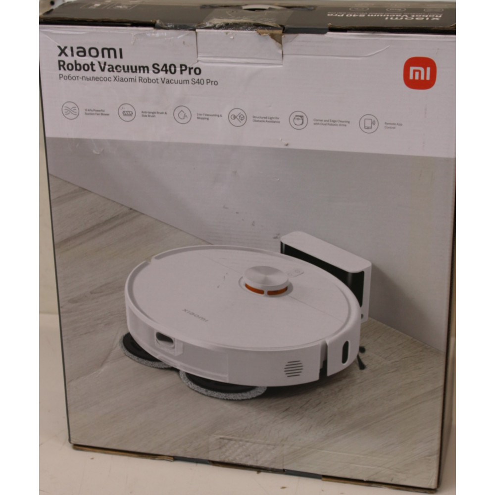 SALE OUT. Xiaomi Robot Vacuum S40 Pro EU | Xiaomi Robot Vacuum S40 Pro EU | Wet&Dry | 5200 mAh | Dust capacity 0.43 L | 15000 Pa