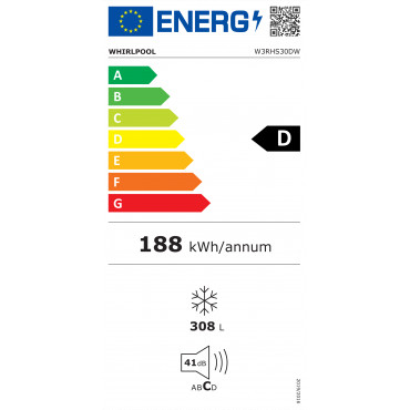 Whirlpool Freezer | W3RHS30DW | Energy efficiency class D | Chest | Free standing | Height 85 cm | Total net capacity 308 L | Wh