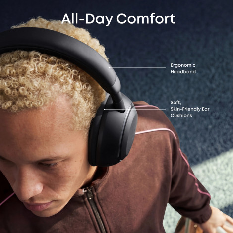 Anker Soundcore Space 2 | Headphones | Over-ear | Microphone | Jet Black | Noise canceling