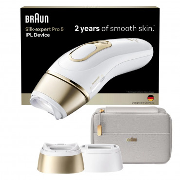 Braun IPL Epilator | Silk expert Pro 5 PL5210 | Number of power levels 3 | White/Gold