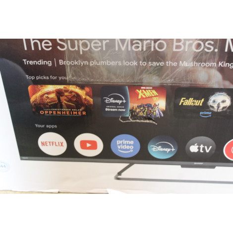 SALE OUT. Sharp 50HR7265E 50" (126cm) QLED 144Hz 4K Ultra HD Google TV, Dolby Vision, Dolby Atmos, Central Stand | SALE OUT. | S