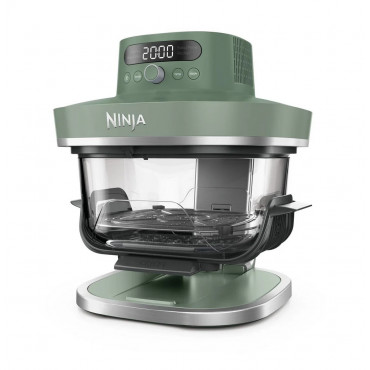 NINJA 5-in-1 XL Glass Air Fryer | AS090EUGN Crispi Pro | Power 2050 W | Capacity 5.7 L | Moss Green
