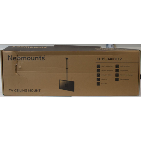 SALE OUT. Neomounts CL35-340BL12 Monitor/TV mount ceiling 1 screen - 23-42" - max 50 kg - VESA 100x100-200x200 - h 106-156 cm - 