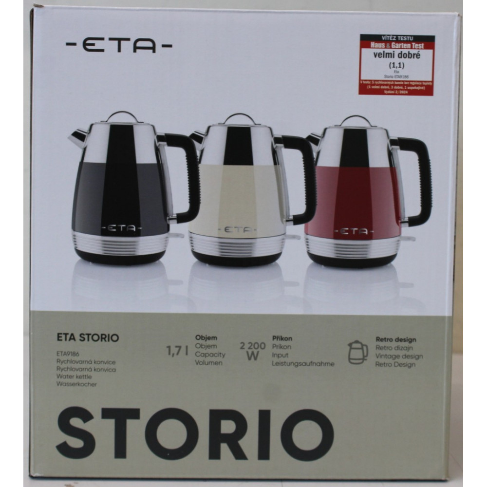 SALE OUT. ETA ETA918690040 Storio Kettle, Power 2150 W, Capacity 1.7 L, Stainless steel, Beige | SALE OUT. ETA | Storio Kettle |