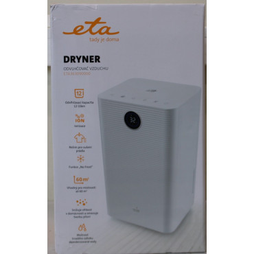 SALE OUT. ETA ETA363090000 DRYNER Dehumidifier, Tank volume (water) 2 l, Suitable for spaces up to 60 m , White | ETA Dehumidifi