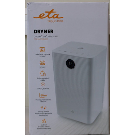 SALE OUT. ETA ETA363090000 DRYNER Dehumidifier, Tank volume (water) 2 l, Suitable for spaces up to 60 m , White | ETA Dehumidifi